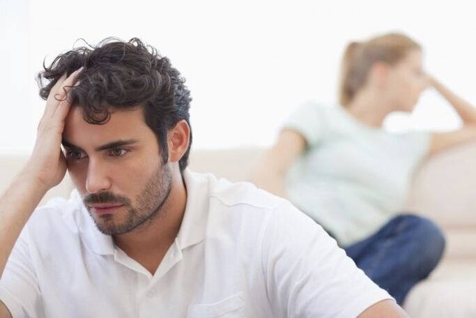 Schmerzen bei einem Mann mit Prostatitis