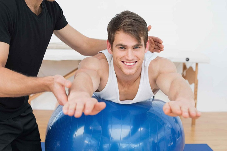 Übungen auf Fitball bei Prostatitis